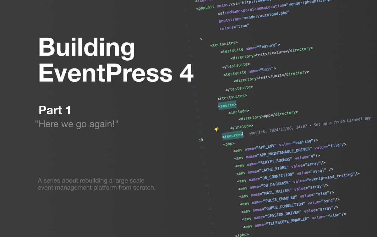 Building EventPress 4 - Part 1